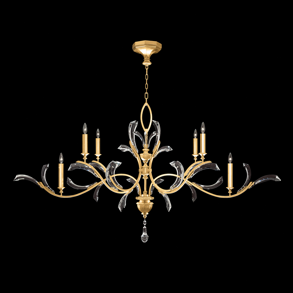 Beveled Arcs 74&#34;W Oblong Chandelier