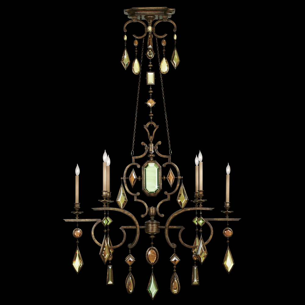 Encased Gems 50&#34;W Oblong Chandelier