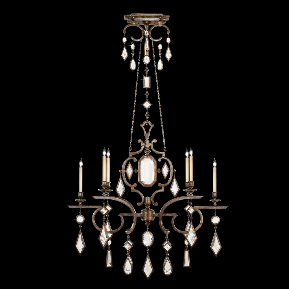 Encased Gems 50&#34;W Oblong Chandelier