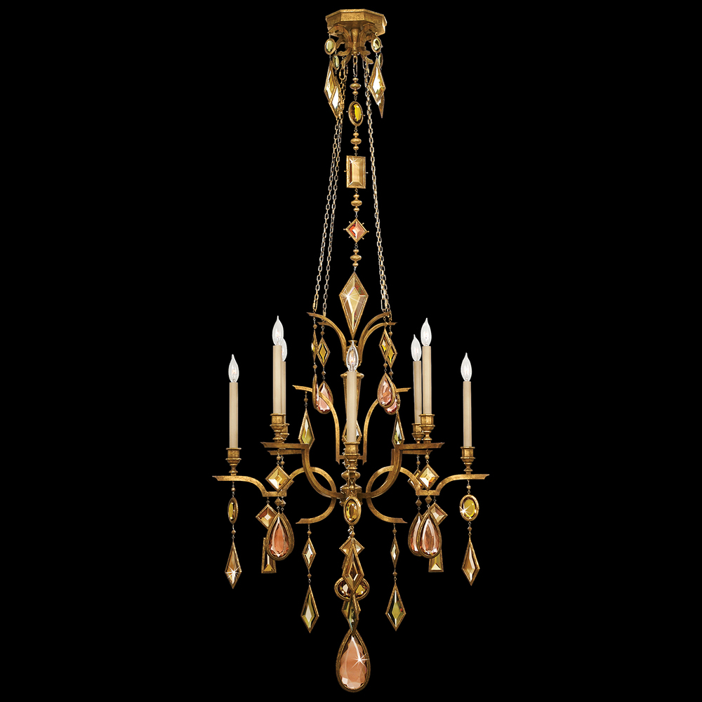 Encased Gems 31&#34;W Round Chandelier