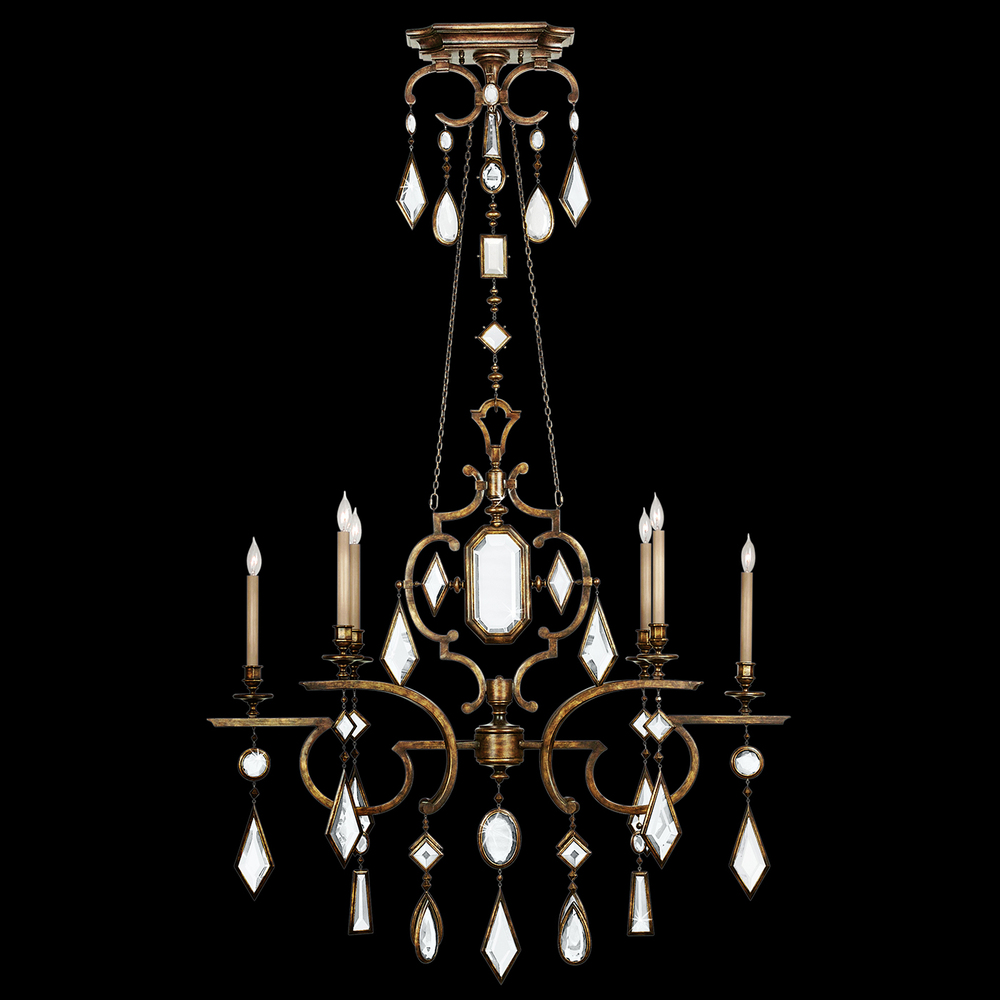 Encased Gems 50&#34;W Oblong Chandelier