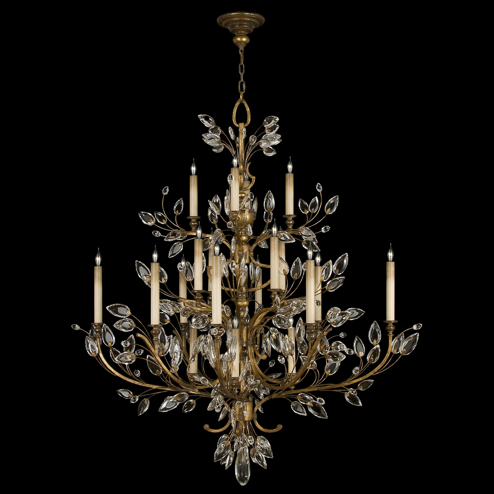 Crystal Laurel 57&#34;W Round Chandelier